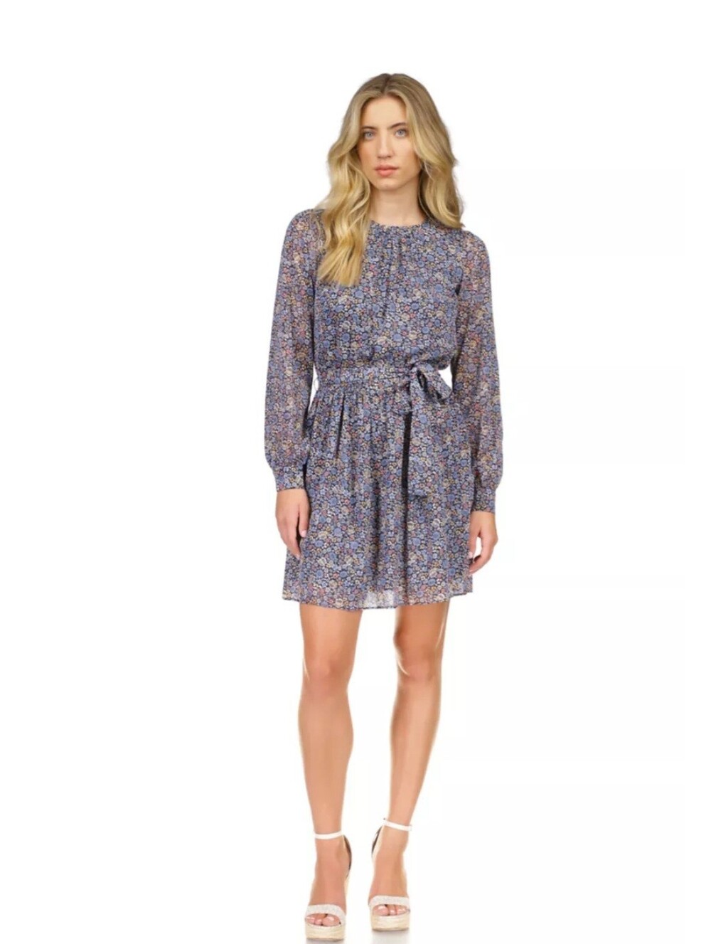 NWT: Michael Kors - XS- Long-Sleeve Mini Dress - Floral